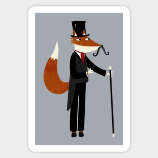 Gentleman Fox takes a Stroll Sticker